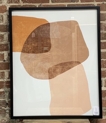 Framed Abstract Print Under Glass I