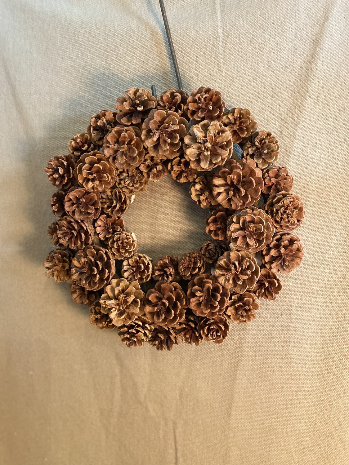 Pinecone Christmas Wreath - Natural - Sm Pinecone Christmas Wreath - Natural - Sm