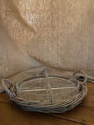 Natural Willow Divided Tray
