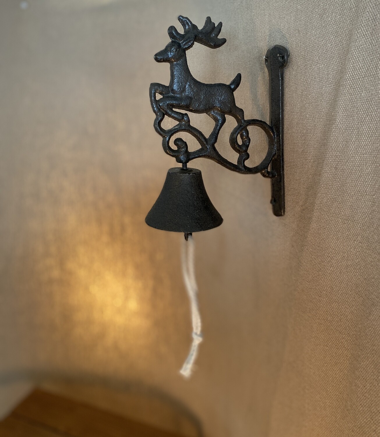 Iron Reindeer Hanging Bell Iron Reindeer Hanging Bell
