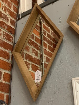 Wood Framed Geometric Mirror - Small II