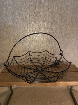 Black Spider Web Bowl w/Handle