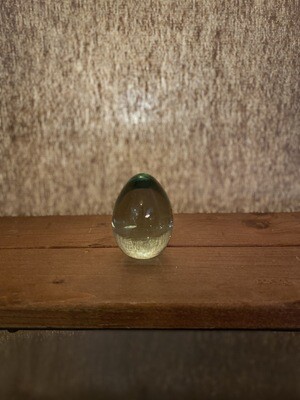 Solid Glass Clear Egg