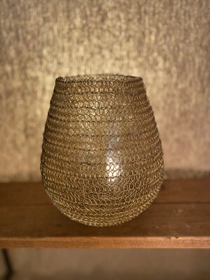 Woven Wire Crackle Vase - Lg