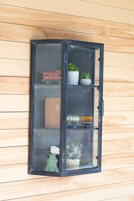 Metal Wall Cabinet w/Glass Door