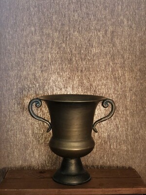 Antique Brass Finish Trophy Urn - Lg
