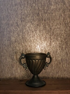 Antique Brass Finish Trophy Urn - Sm