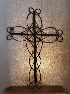 Black Vine Decorative Cross