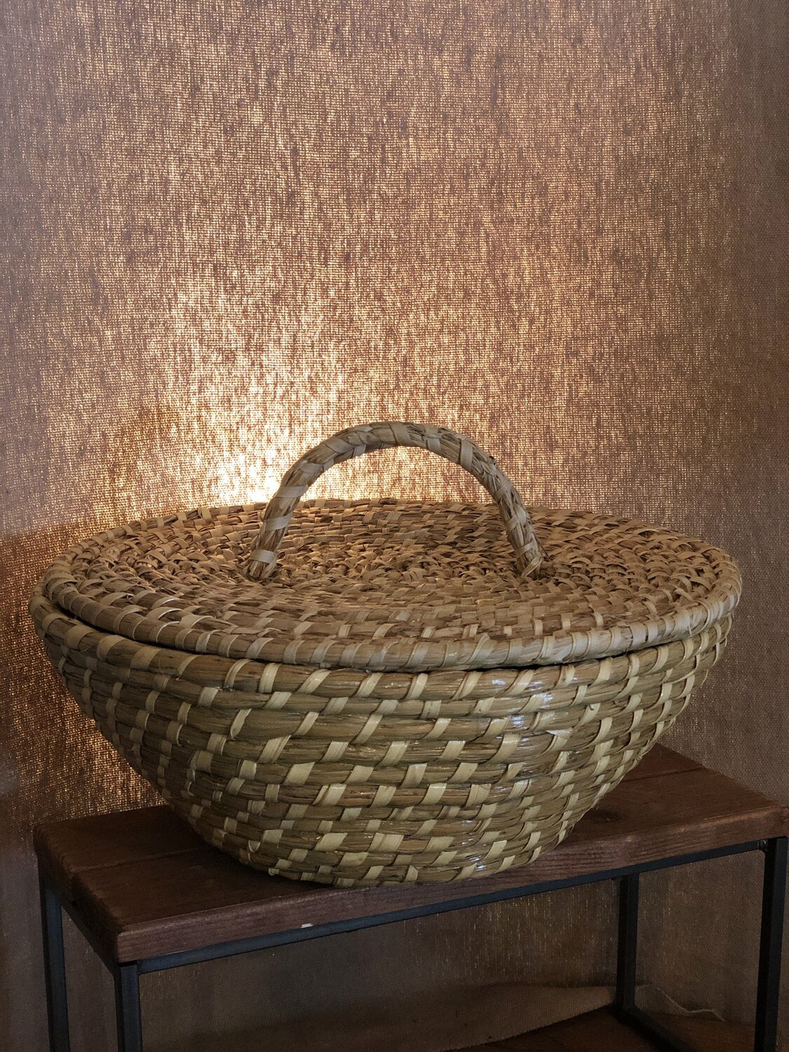 Seagrass Basket with Lid and Handle