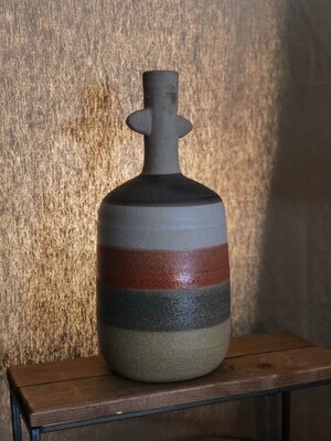 Striped Ceramic Bottle - Lg
