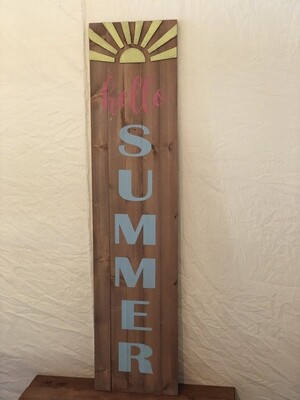 Painted Wooden Hello Summer