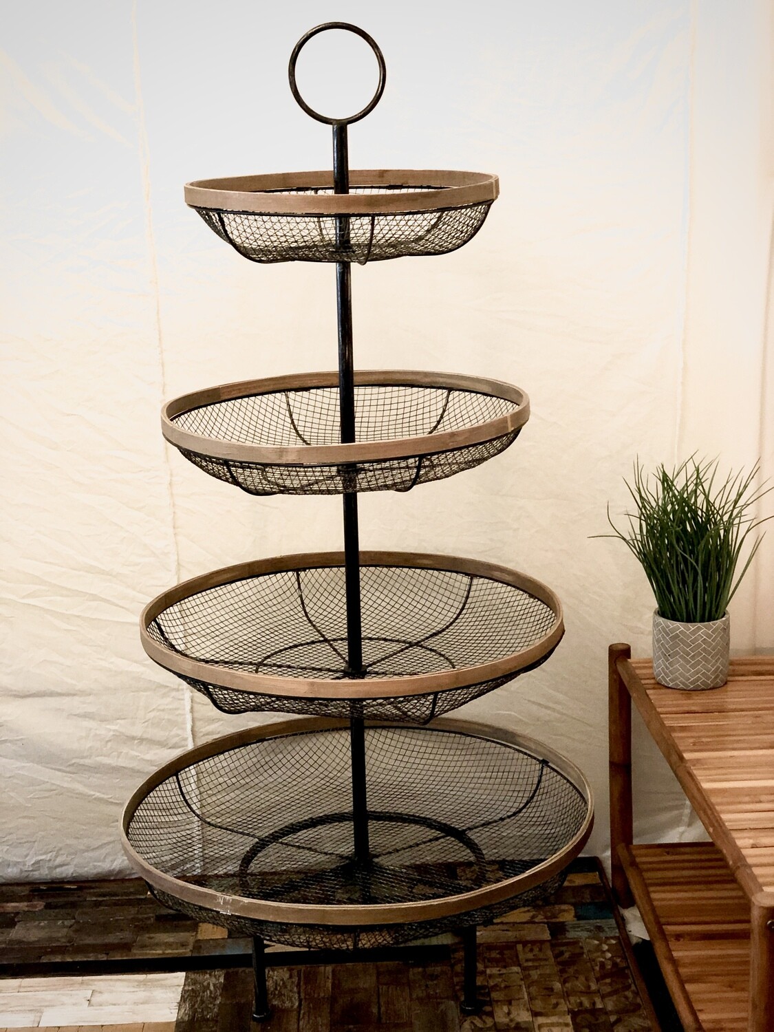 Round 4 Tiered Basket Tower Display
