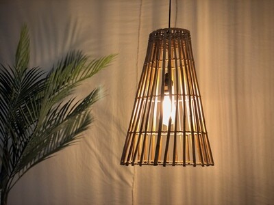 Cone Shaped Bamboo Pendant Light