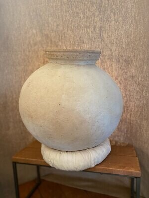 Clay Water Pot w/Recycled Muslin Base