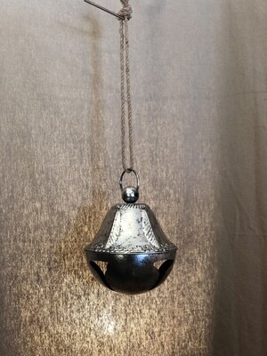Metal Silver Bell Hanging - Lg