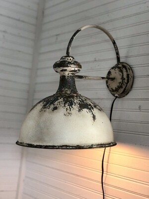 Distressed Wall Sconce Lamp 13.5&quot; x 16&quot; x 17&quot;t