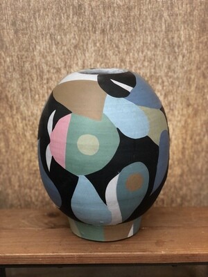 Overlapping Shapes Ceramic Vase - Small