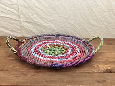 Colored Jute Tray Round - Lg