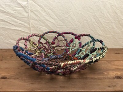 Colored Jute Flower Basket 16&quot;