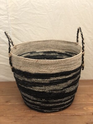 Black Jute Basket - Med Black Jute Basket - Med