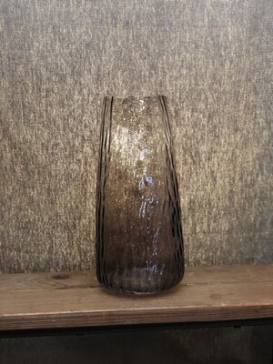 Glass Vase Brown 9&quot;