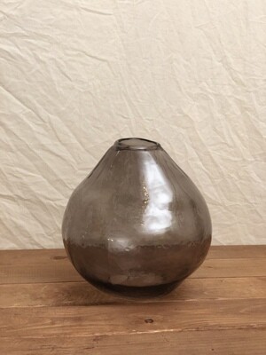 Gray Glass Vase 7.5&quot;