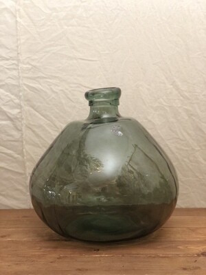 Green Recycled Glass Vase-Med