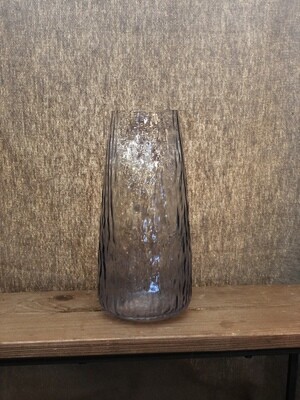 Glass Vase Gray 9&quot;