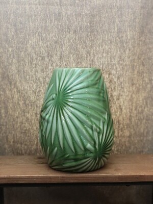 Green Fern Porcelain Vase