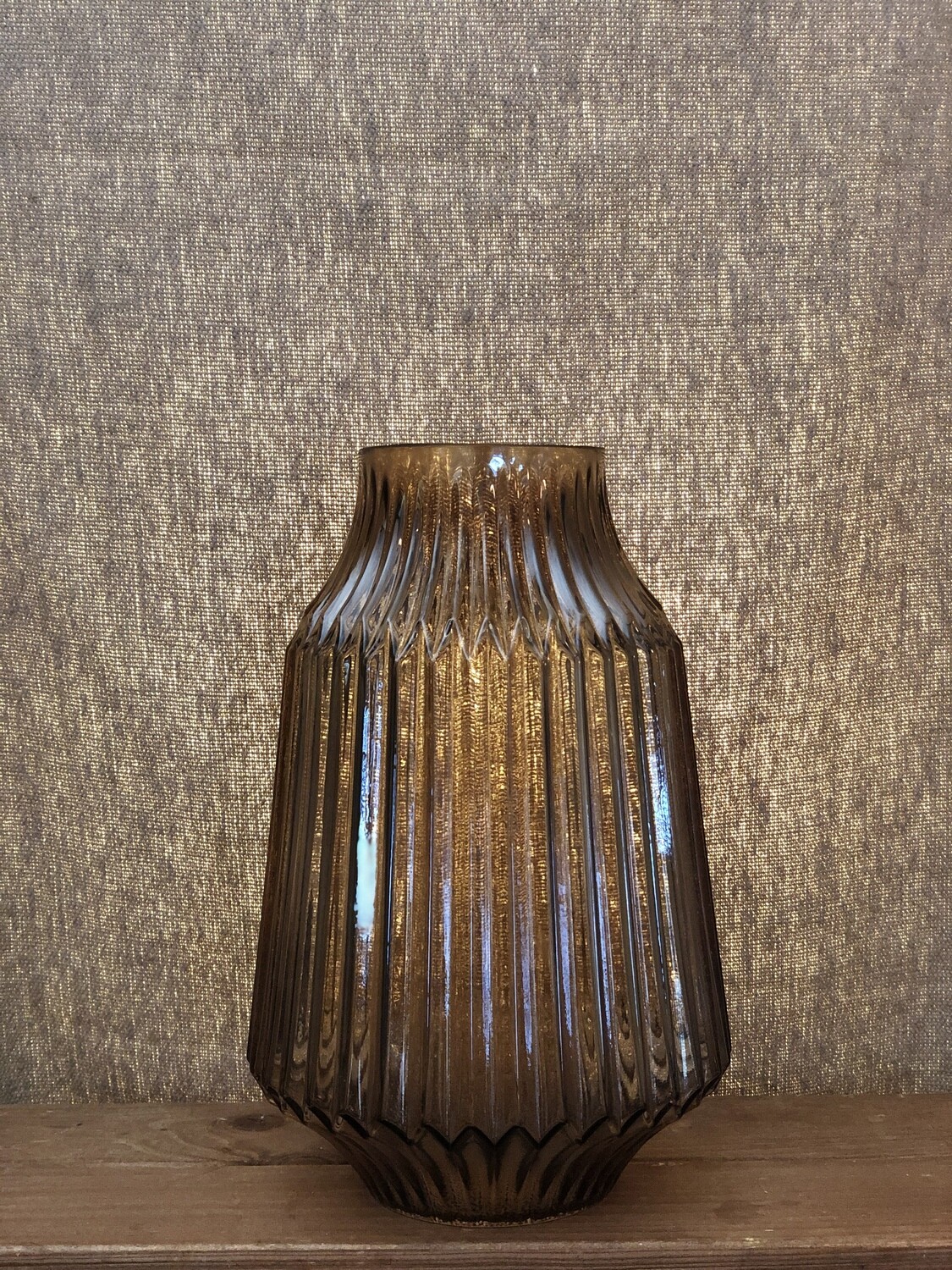 Brown Glass Vase 10" Brown Glass Vase 10"