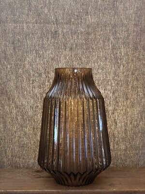 Brown Glass Vase 10" Brown Glass Vase 10"