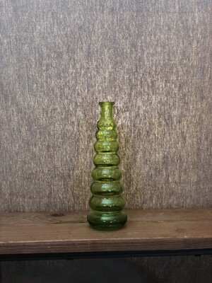 7" Rippled Bud Vase Lt Green