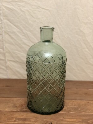 Recycled Glass Vase Dk Green 11&quot;