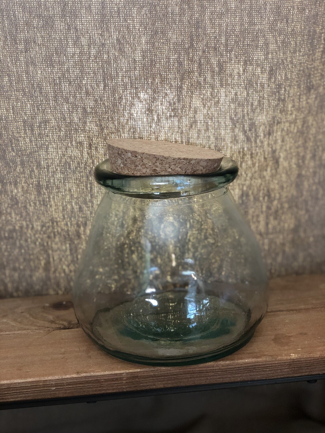 Recycled Glass Storage Jar - Med Recycled Glass Storage Jar - Med