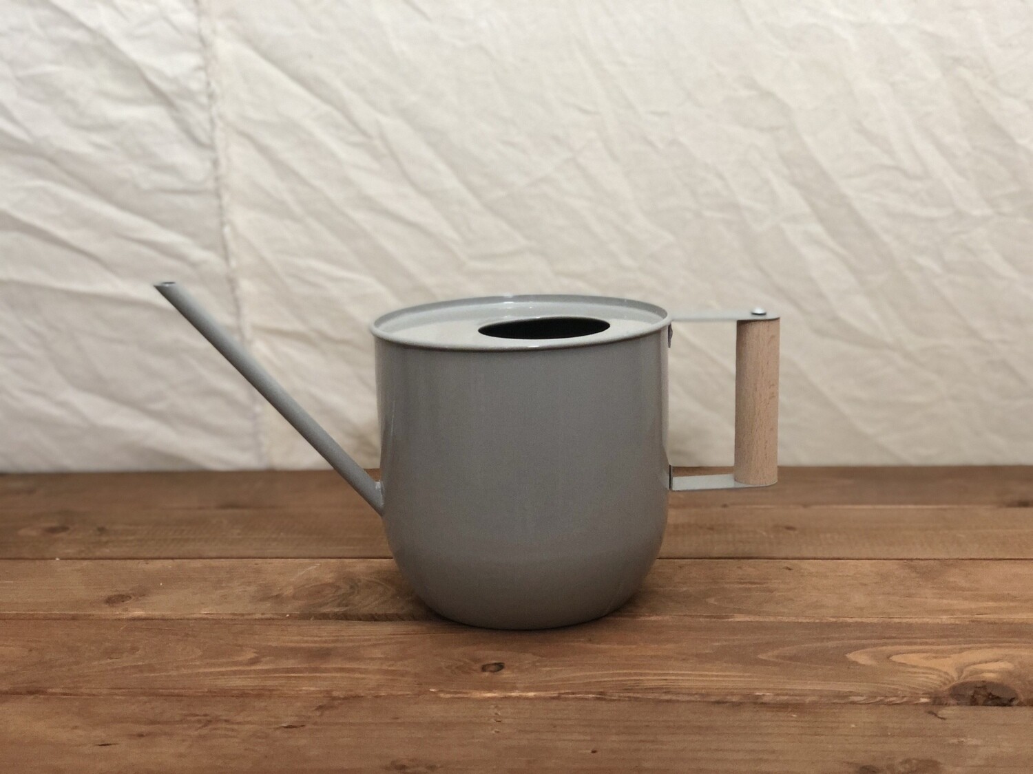 Watering Can Zinc w/Wooden Handle Gray 5.5" Watering Can Zinc w/Wooden Handle Gray 5.5"