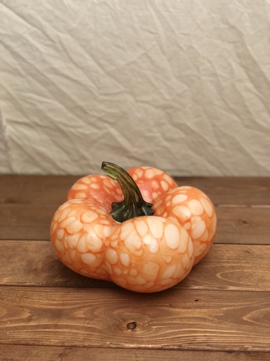 Glass Orange Pumpkin - Lg