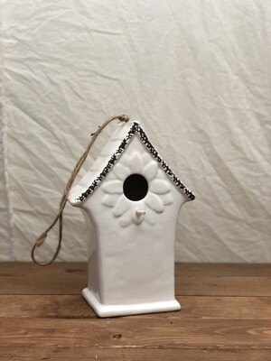 Ceramic Birdhouse White