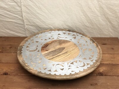 Silver Floral Lazy Susan