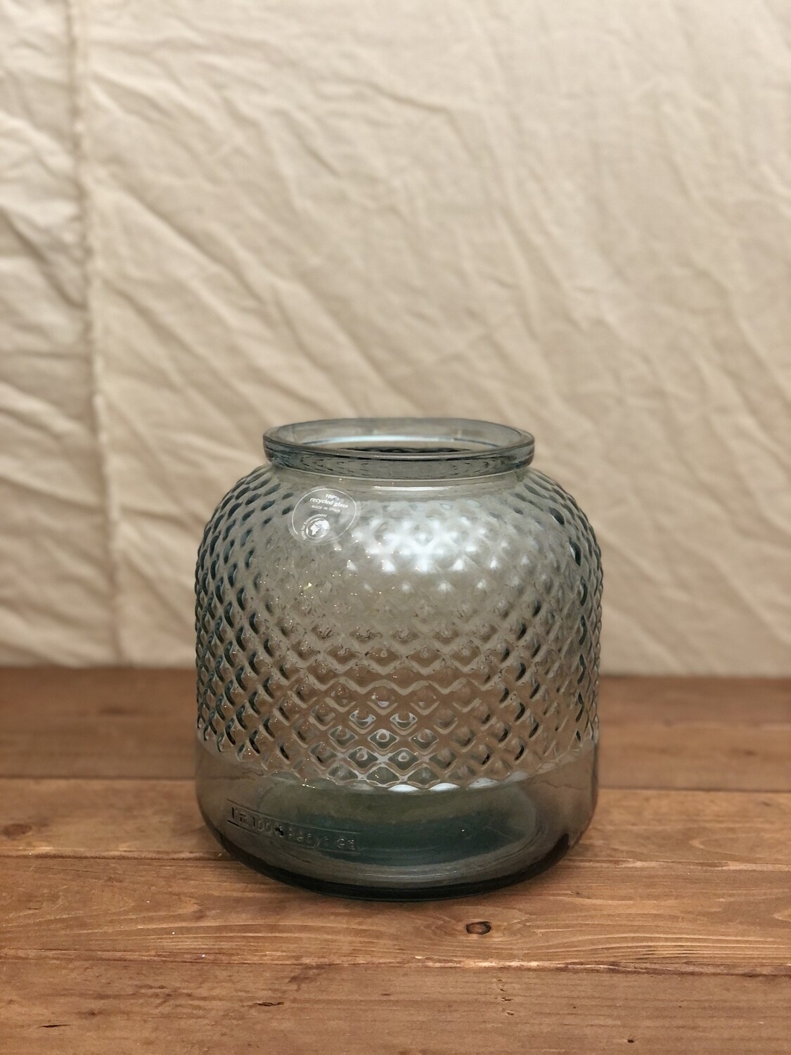 Hurricane Recycled Glass Vase 7.5&quot;