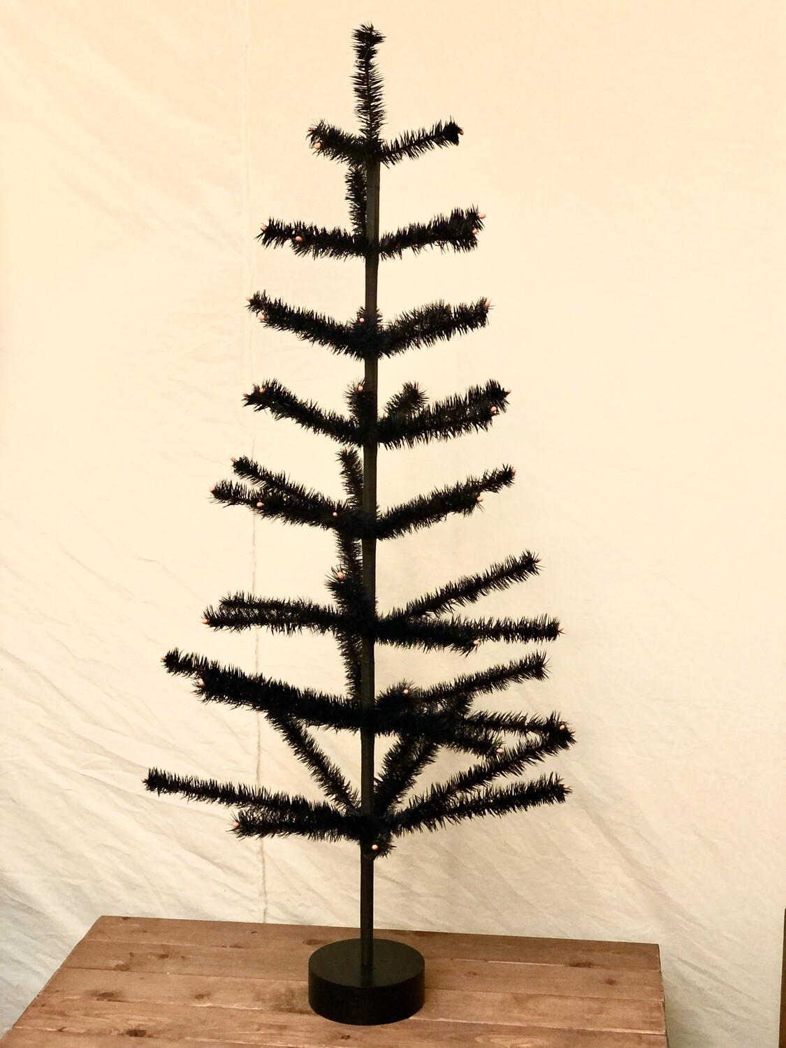 Black and Orange Tips Halloween Tree 48"