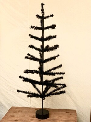Black and Orange Tips Halloween Tree 48"