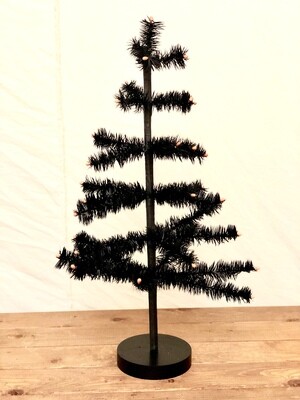 Black and Orange Tips Halloween Tree 24&quot;