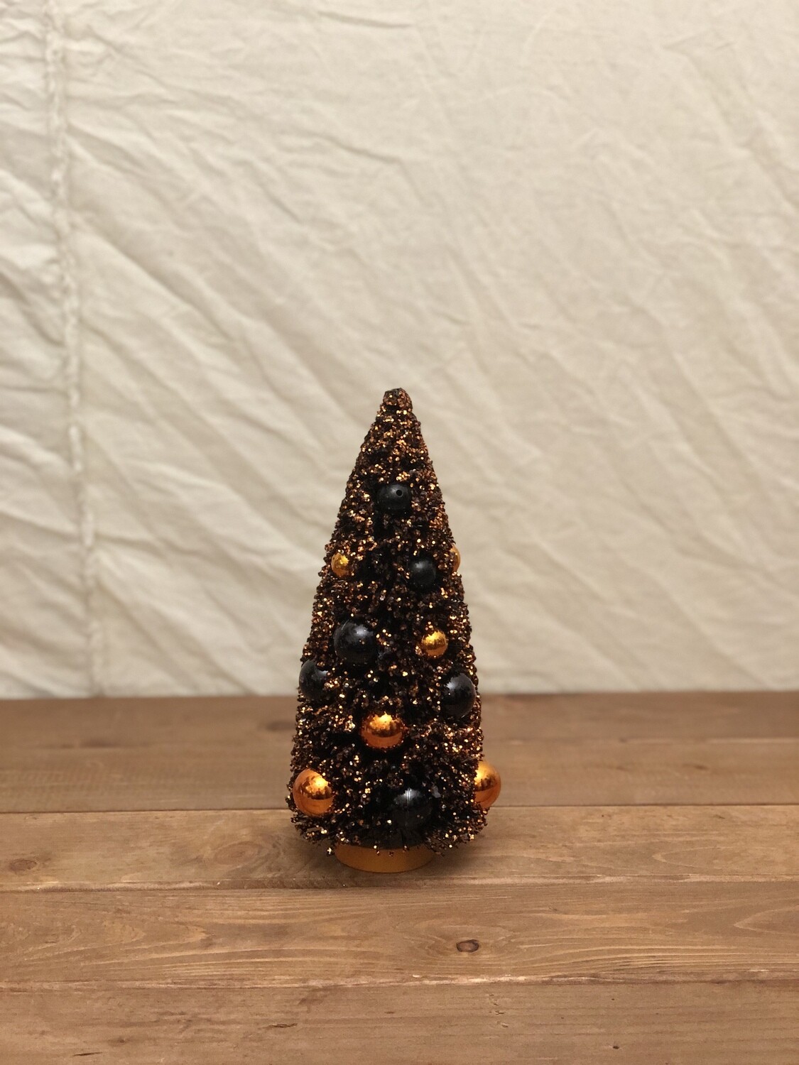 Bottle Brush Tree w/Black & Orange - Sm Bottle Brush Tree w/Black & Orange - Sm