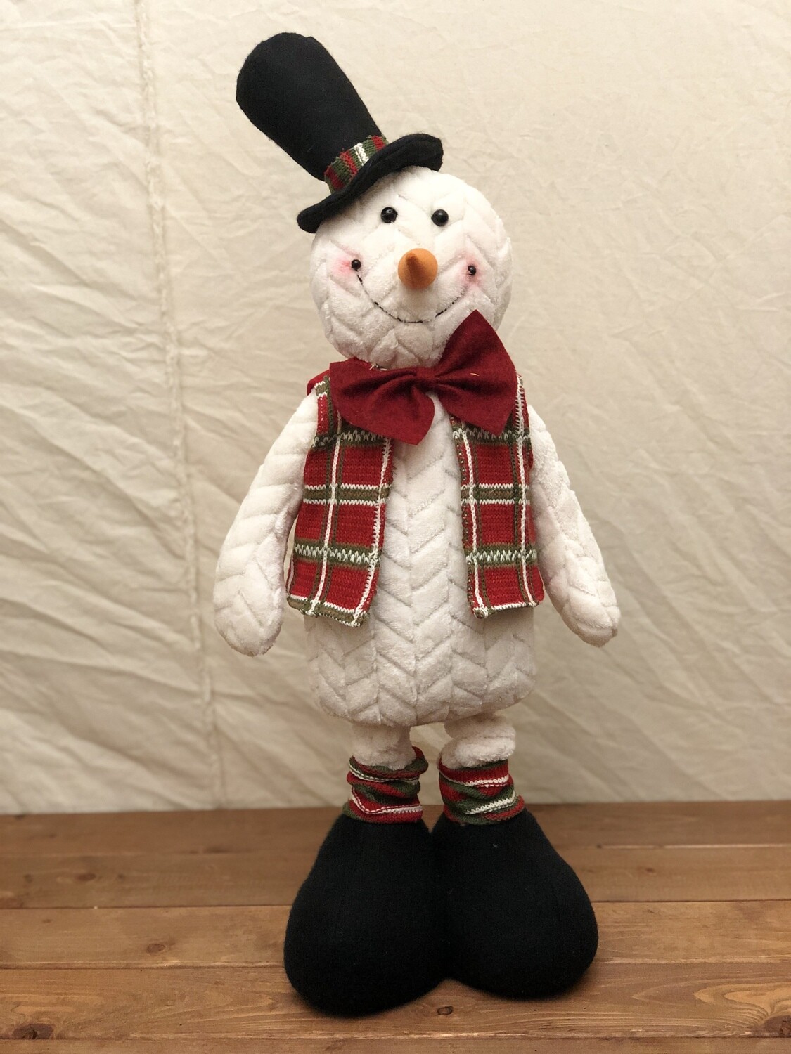 Plush Telescoping Knit Snowman w/Hat