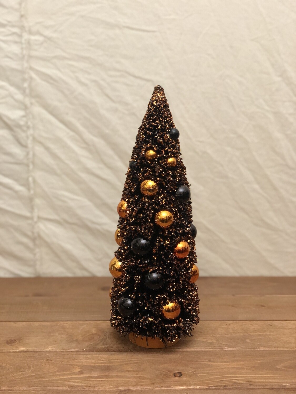 Bottle Brush Tree w/Black & Orange - Med Bottle Brush Tree w/Black & Orange - Med