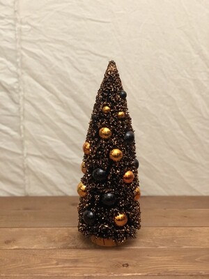 Bottle Brush Tree w/Black & Orange - Med Bottle Brush Tree w/Black & Orange - Med