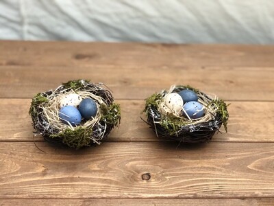 Bird's Nest w/Eggs S/2