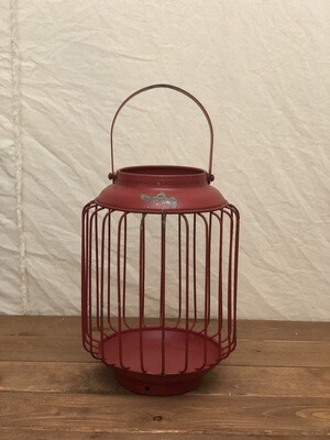 Metal Wire Cage Red