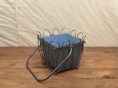 Metal Blue Cage Basket - Lg