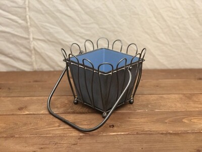 Metal Blue Cage Basket - Sm
